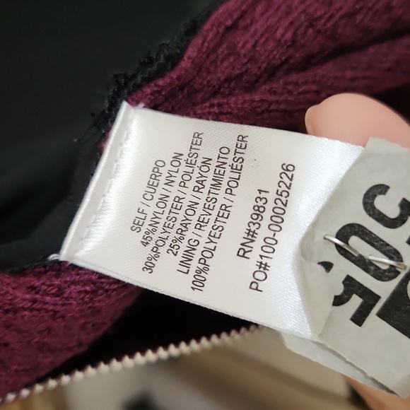 Burgundy Sweater Blouse Back Zipper Medium Sexy Goth Comfort Dark Romance - Picture 4 of 10